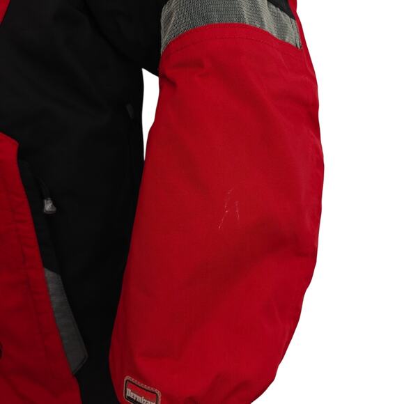 Spyder Ski Snowboard Jacket Mens Small Red Black Entrant Dermizax Hood Vintage - Picture 4 of 16